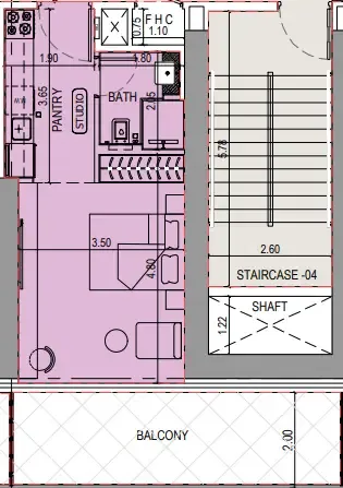 0 bedroom layout