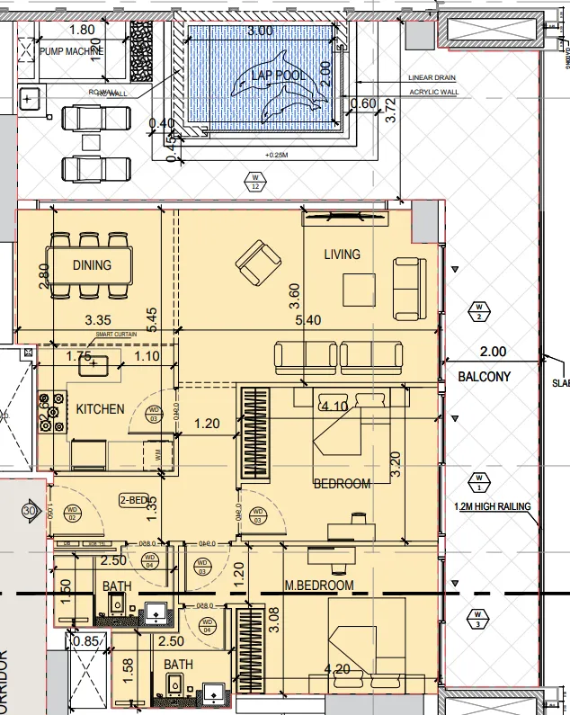 2 bedroom layout