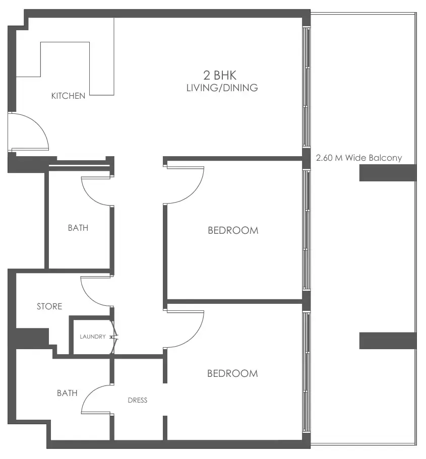 2 bedroom layout