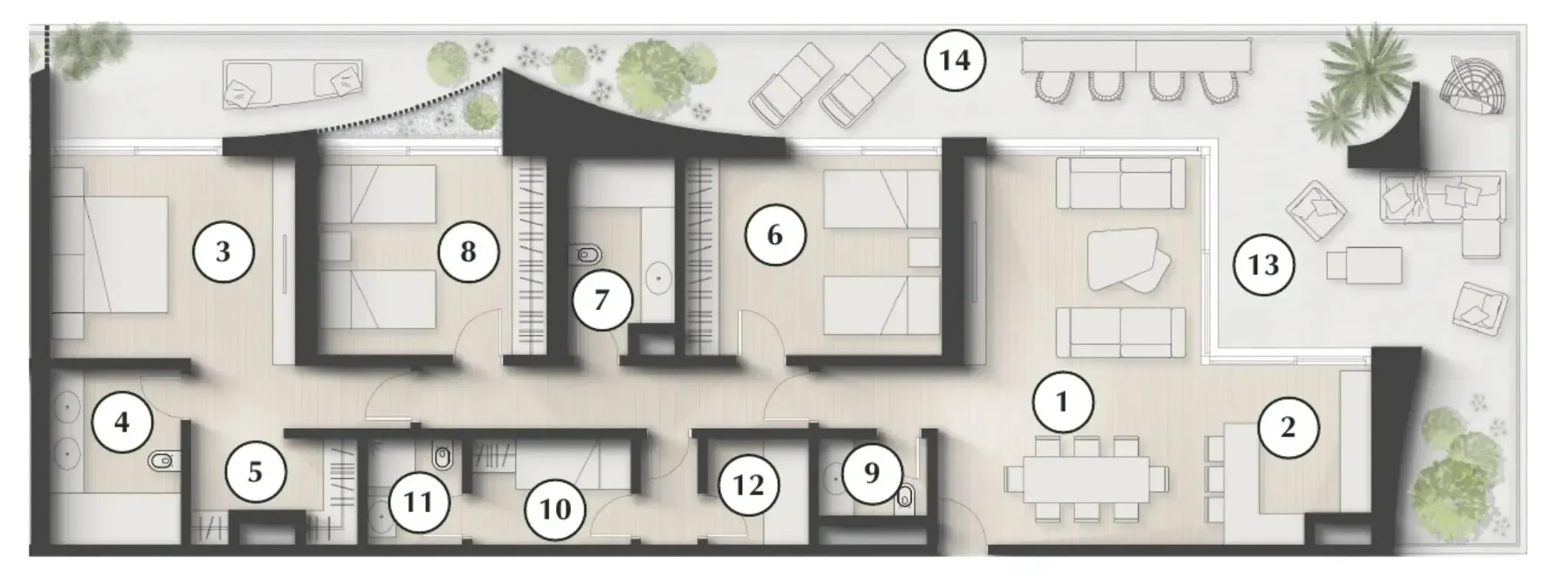 3 bedroom layout