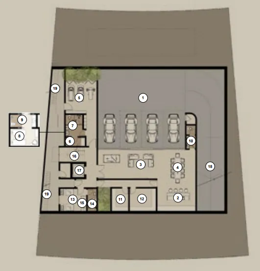 7 bedroom layout