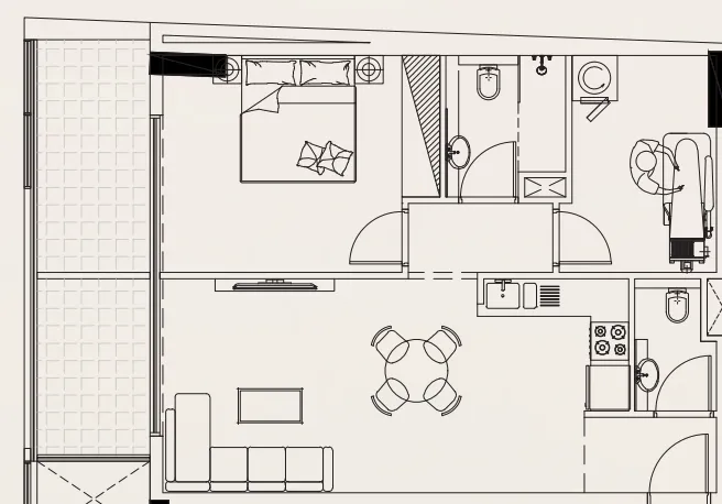 1 bedroom layout