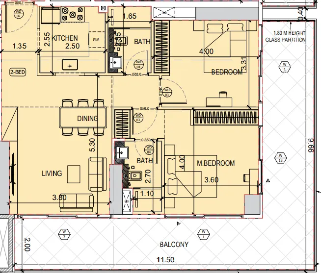 2 bedroom layout