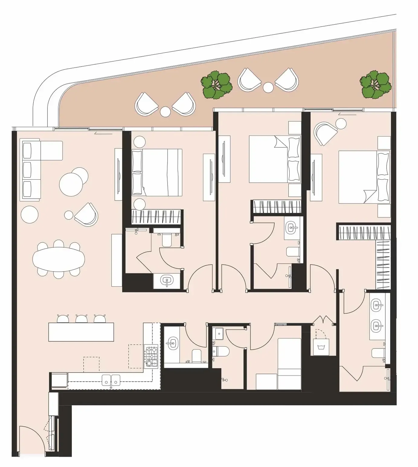 3 bedroom layout