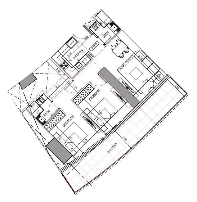 2 bedroom layout