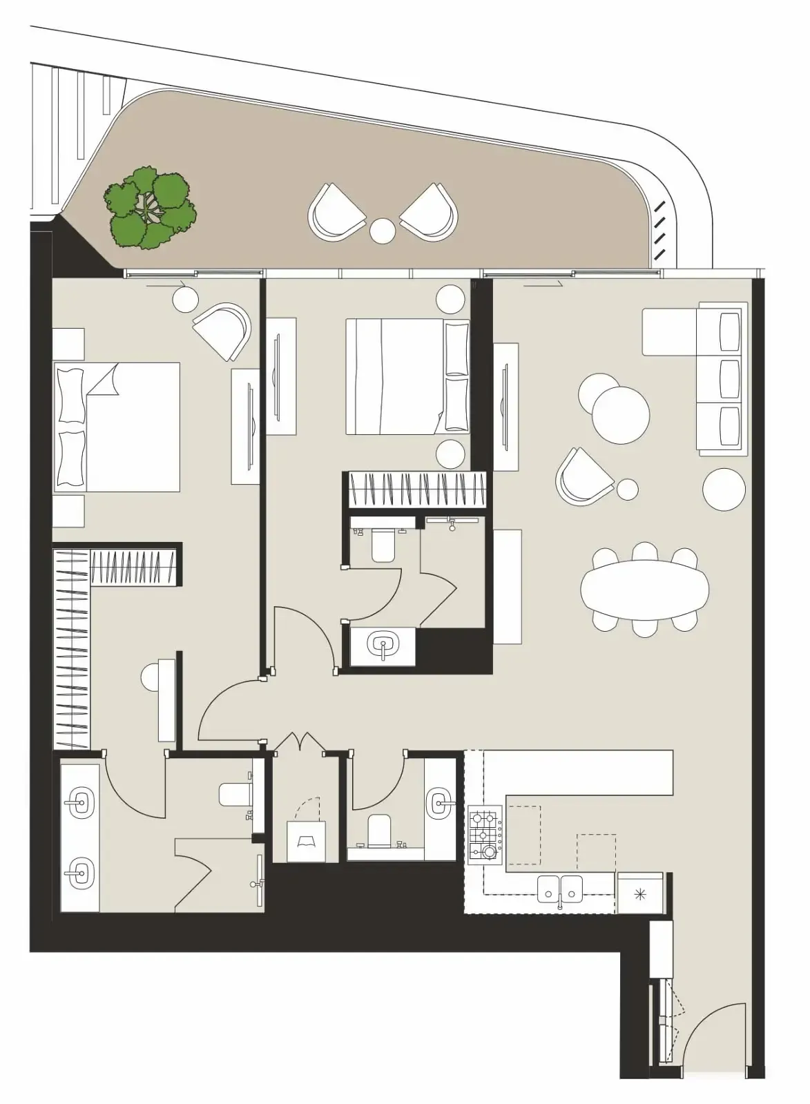 2 bedroom layout