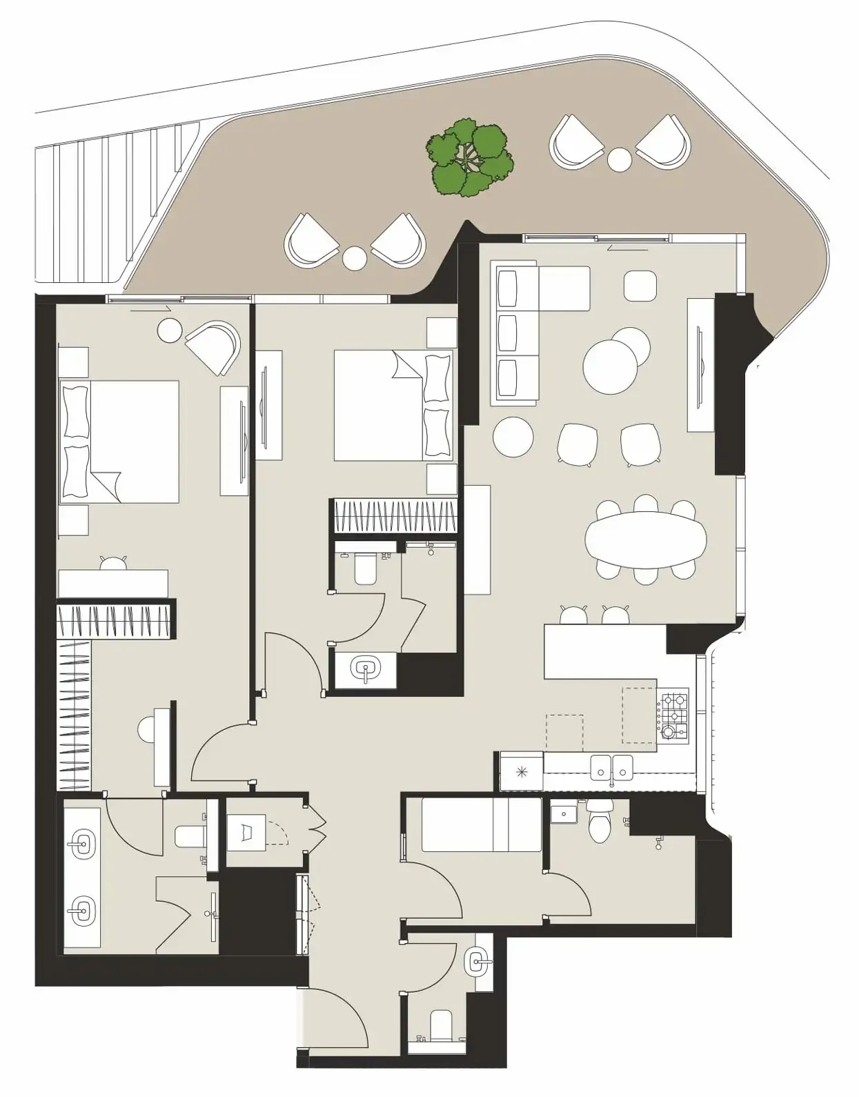 2 bedroom layout