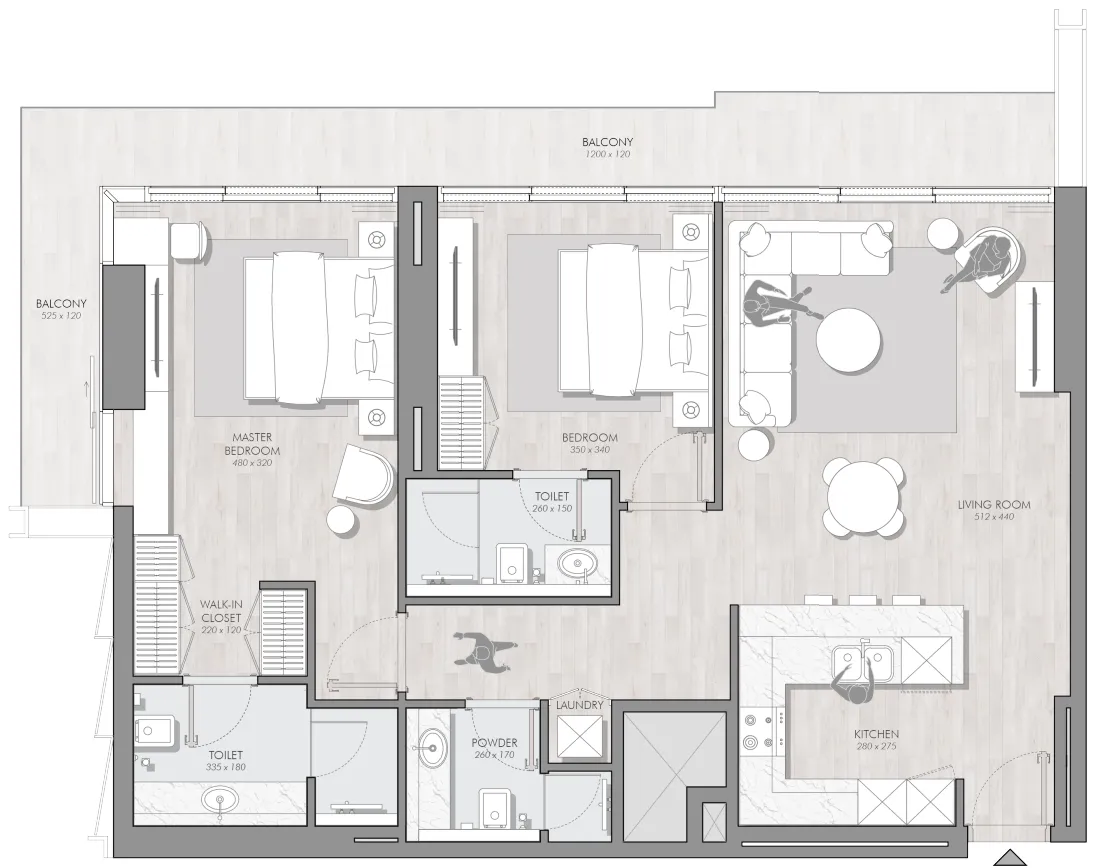 2 bedroom layout