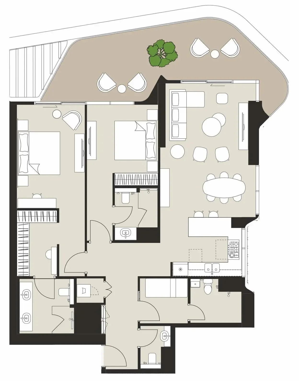 2 bedroom layout