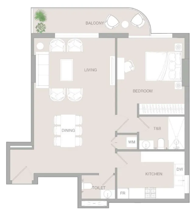 1 bedroom layout