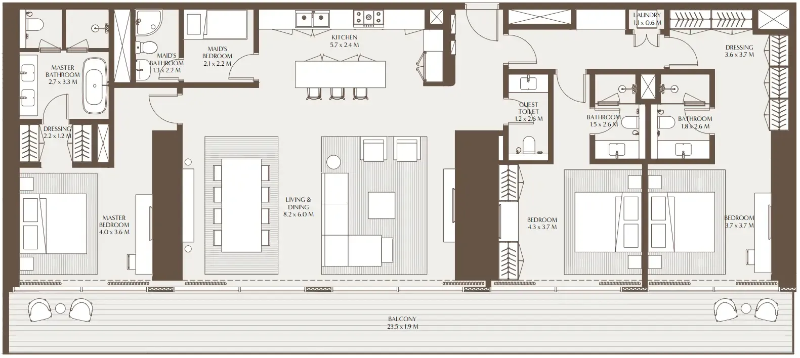3 bedroom layout