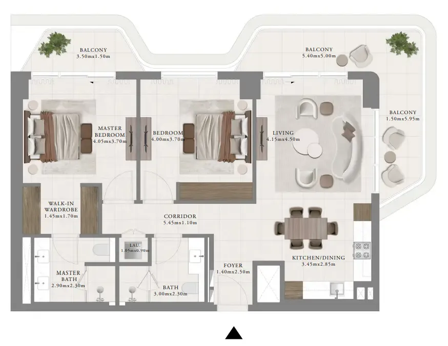 2 bedroom layout