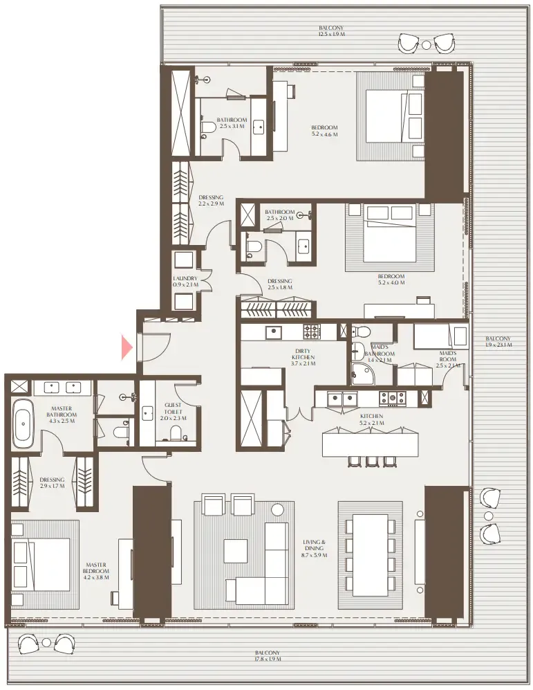 3 bedroom layout