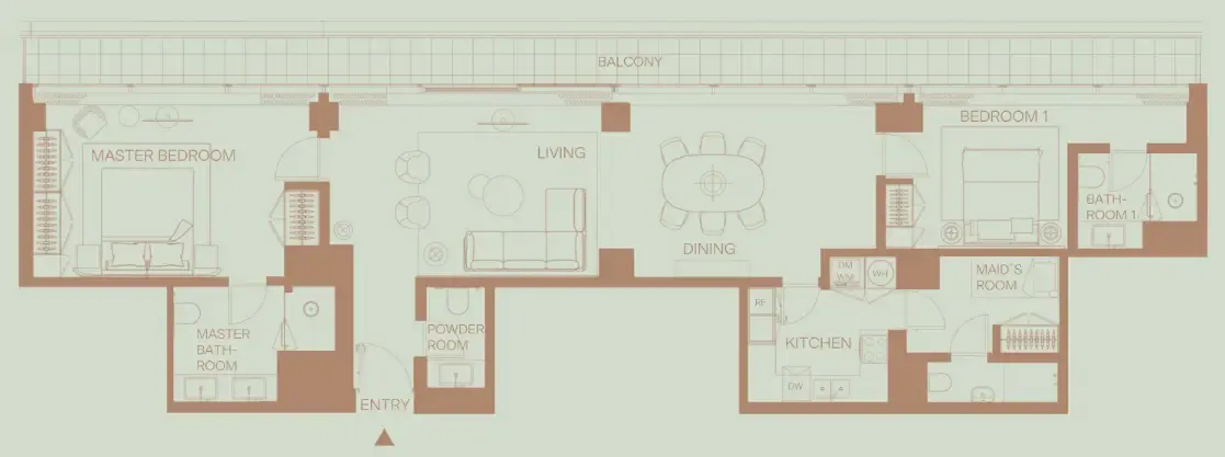 2 bedroom layout