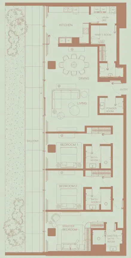 3 bedroom layout