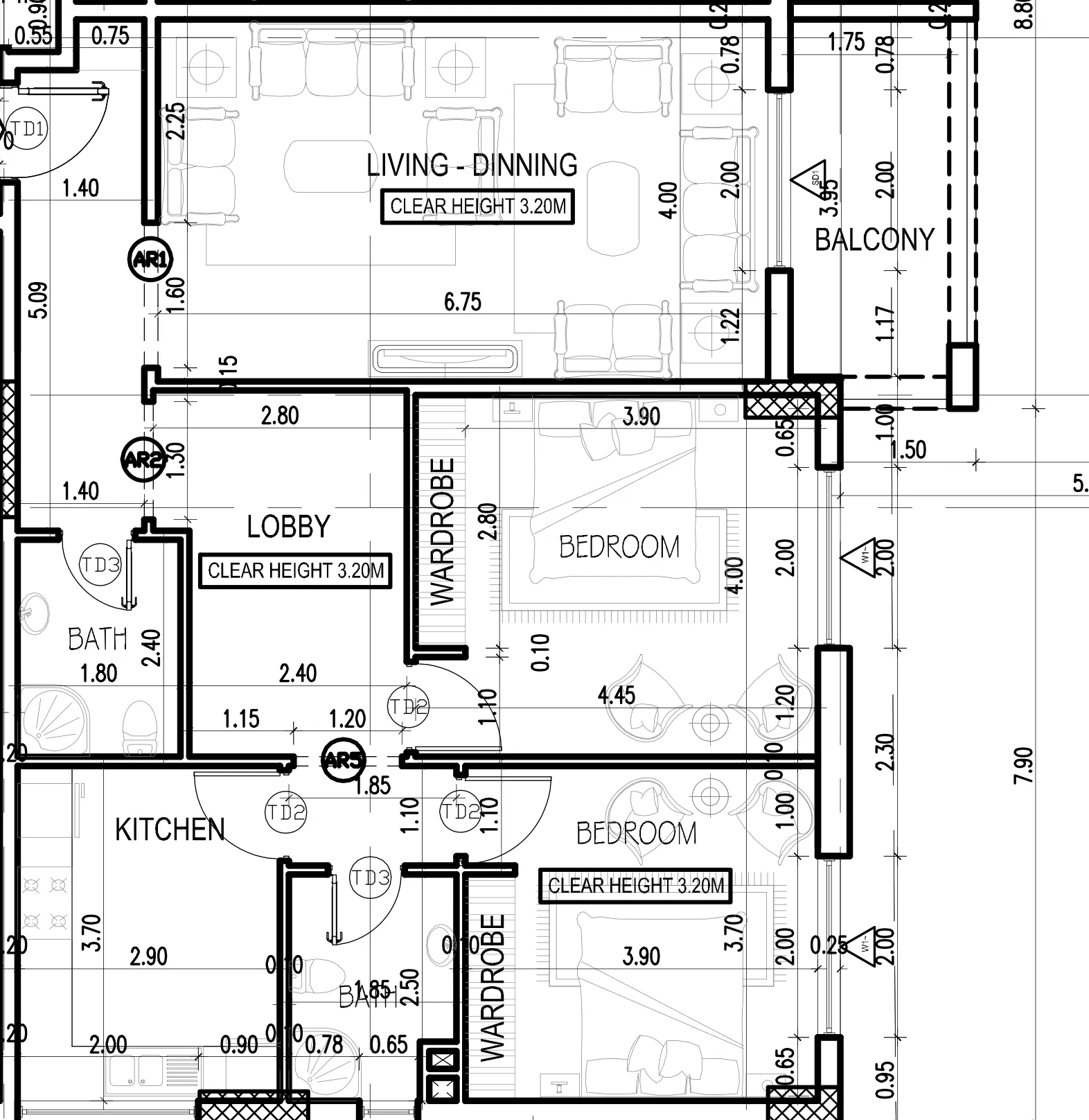 2 bedroom layout