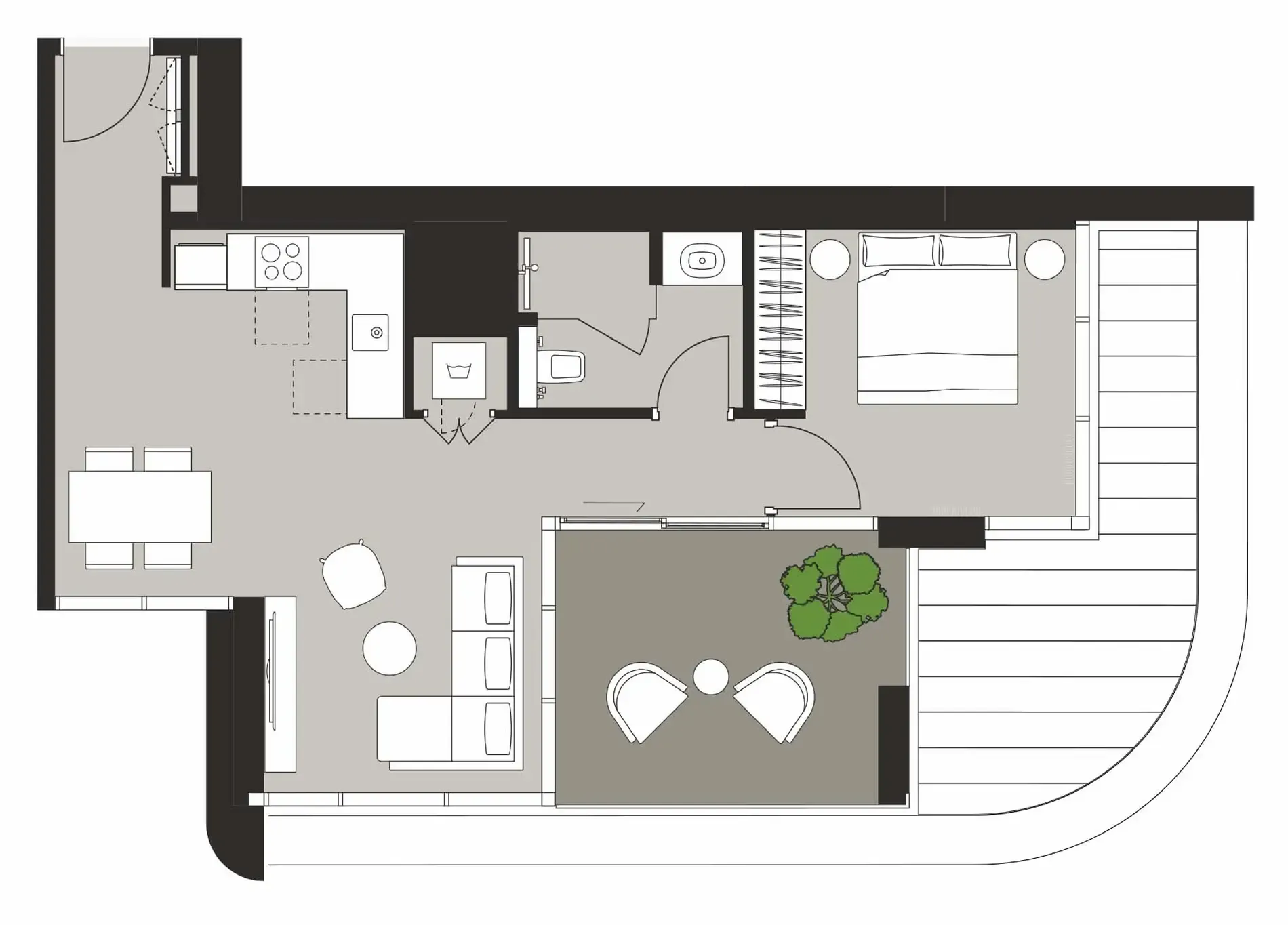 1 bedroom layout