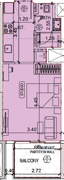 0 bedroom layout