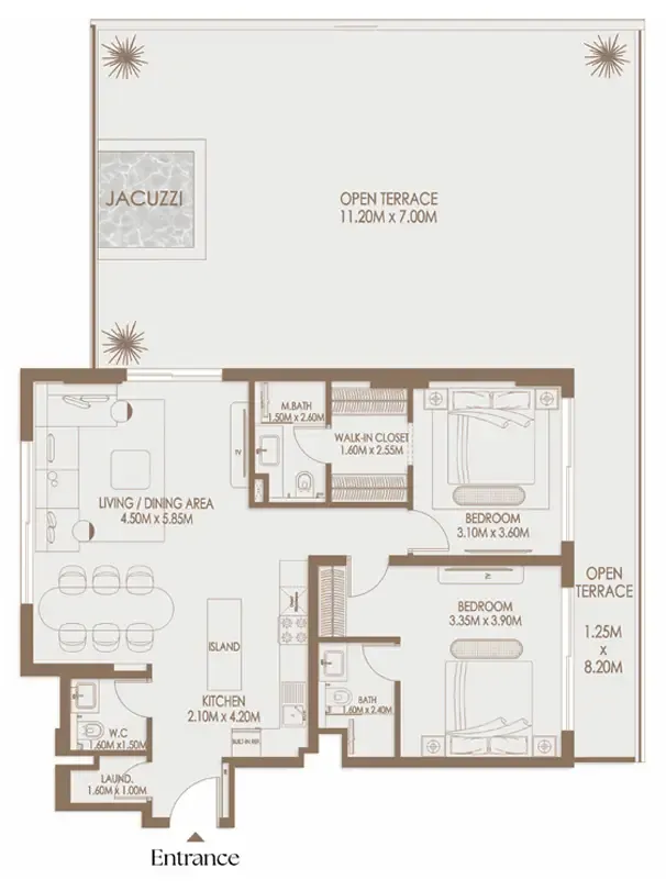 2 bedroom layout