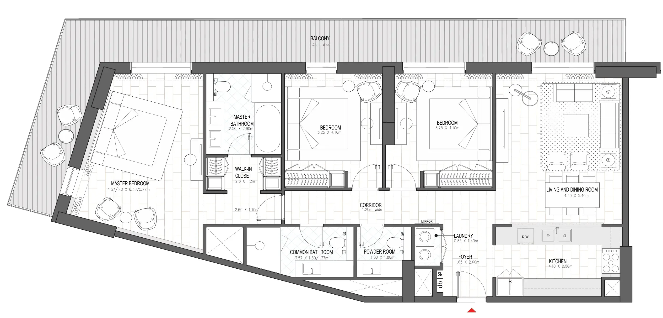 3 bedroom layout