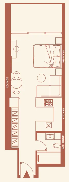 0 bedroom layout