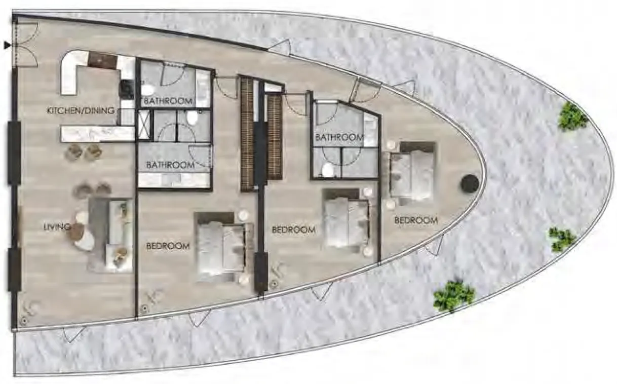 3 bedroom layout