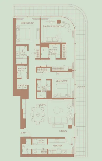 3 bedroom layout