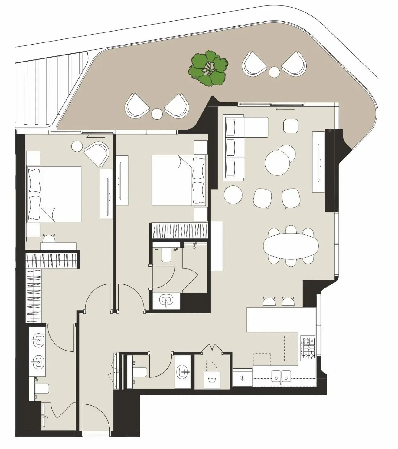 2 bedroom layout