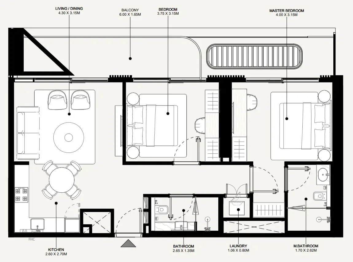 2 bedroom layout