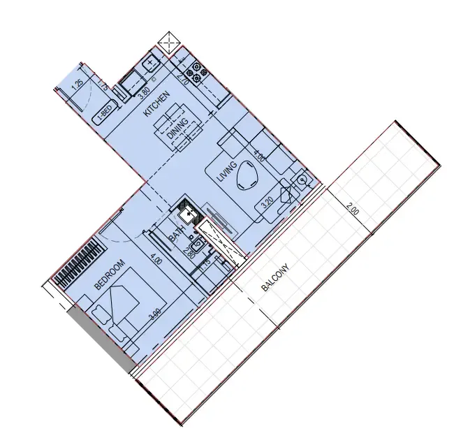 1 bedroom layout