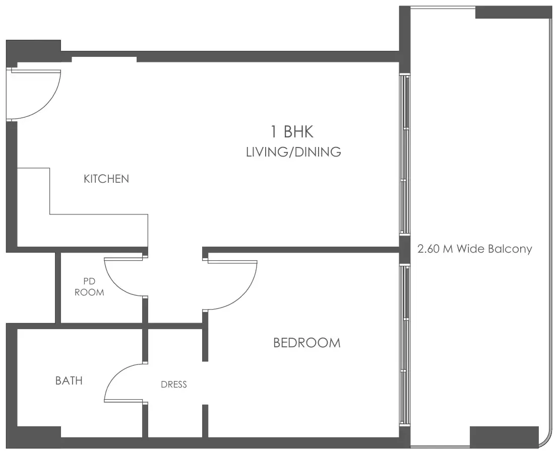 1 bedroom layout