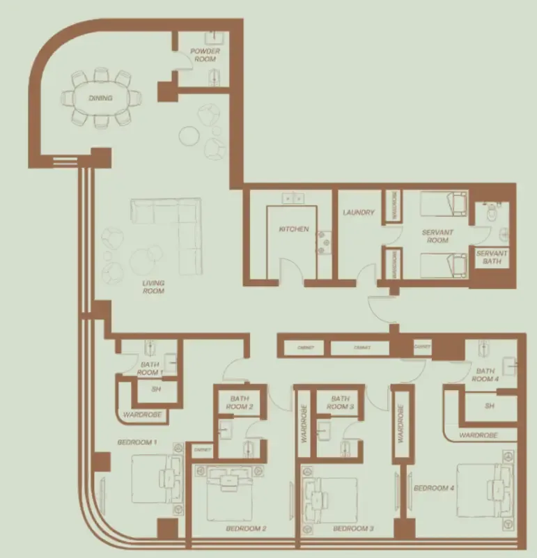 4 bedroom layout