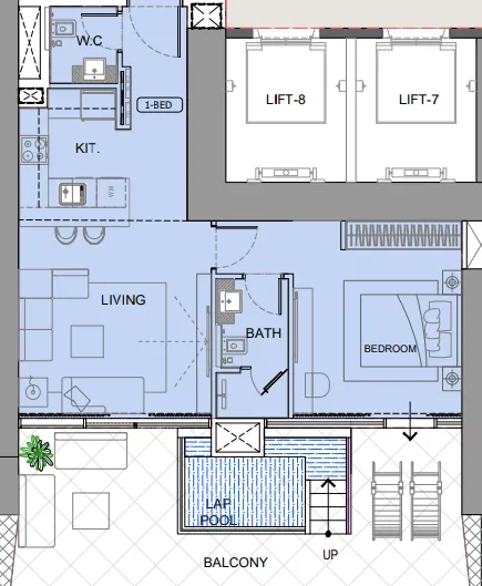 1 bedroom layout