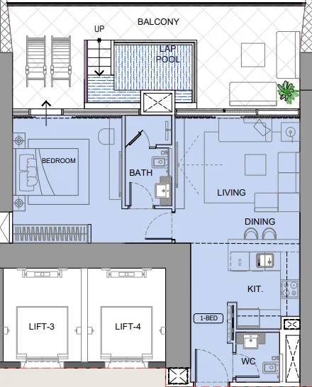 1 bedroom layout
