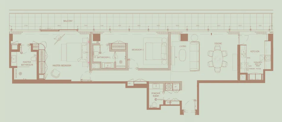 2 bedroom layout