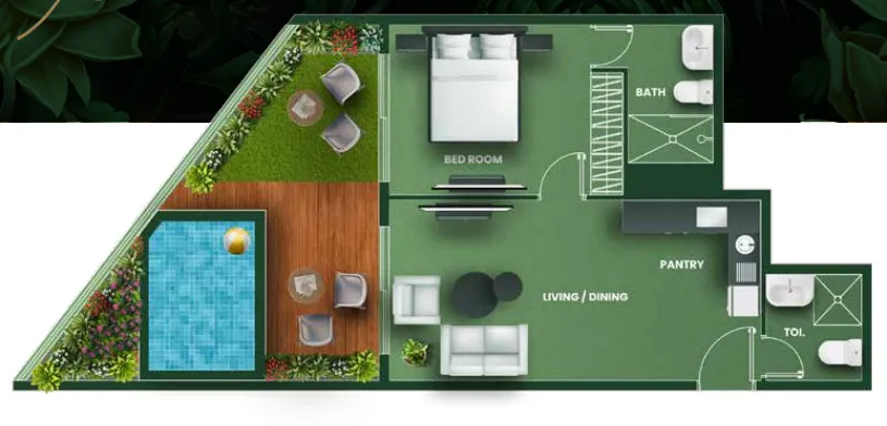1 bedroom layout