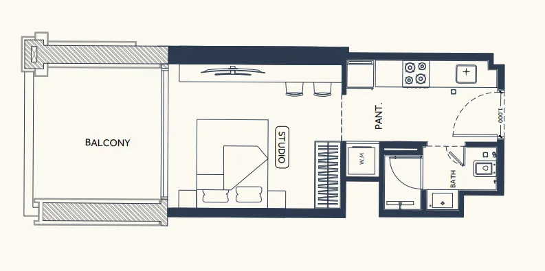 0 bedroom layout
