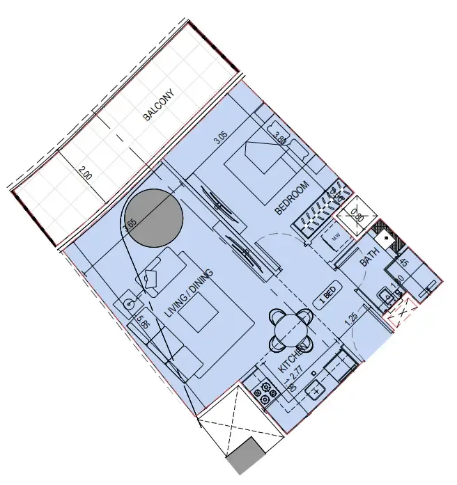1 bedroom layout