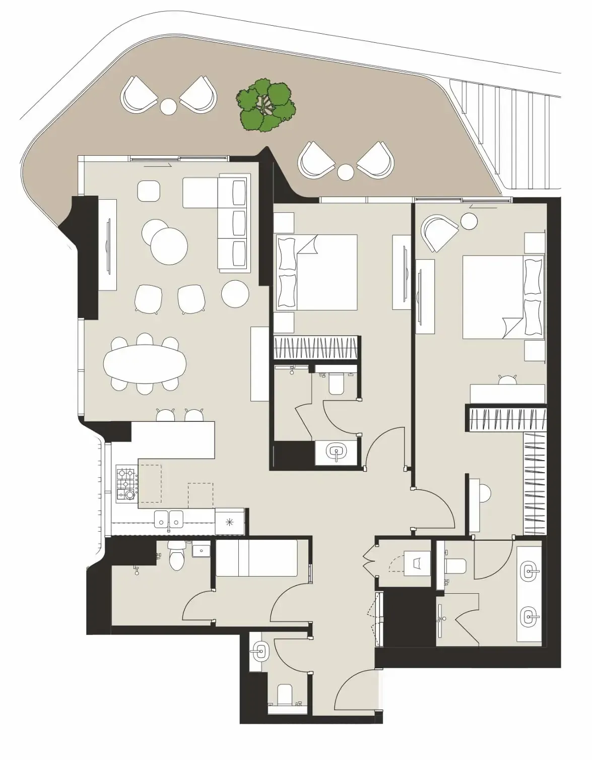 2 bedroom layout
