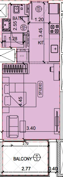 0 bedroom layout