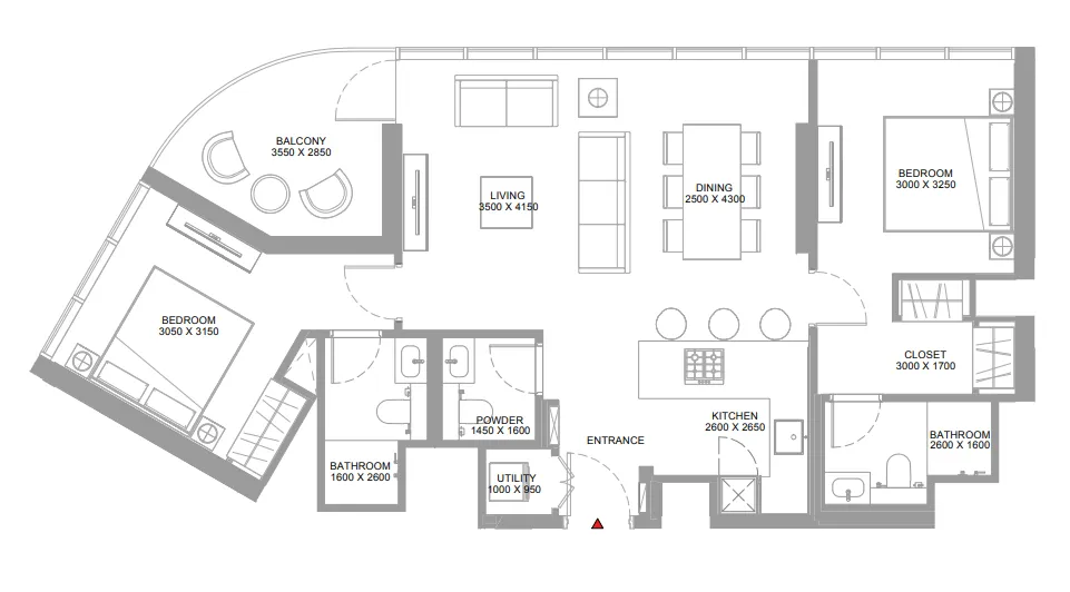 2 bedroom layout