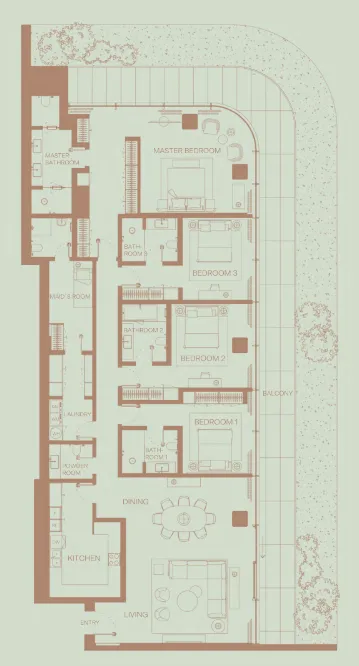 4 bedroom layout
