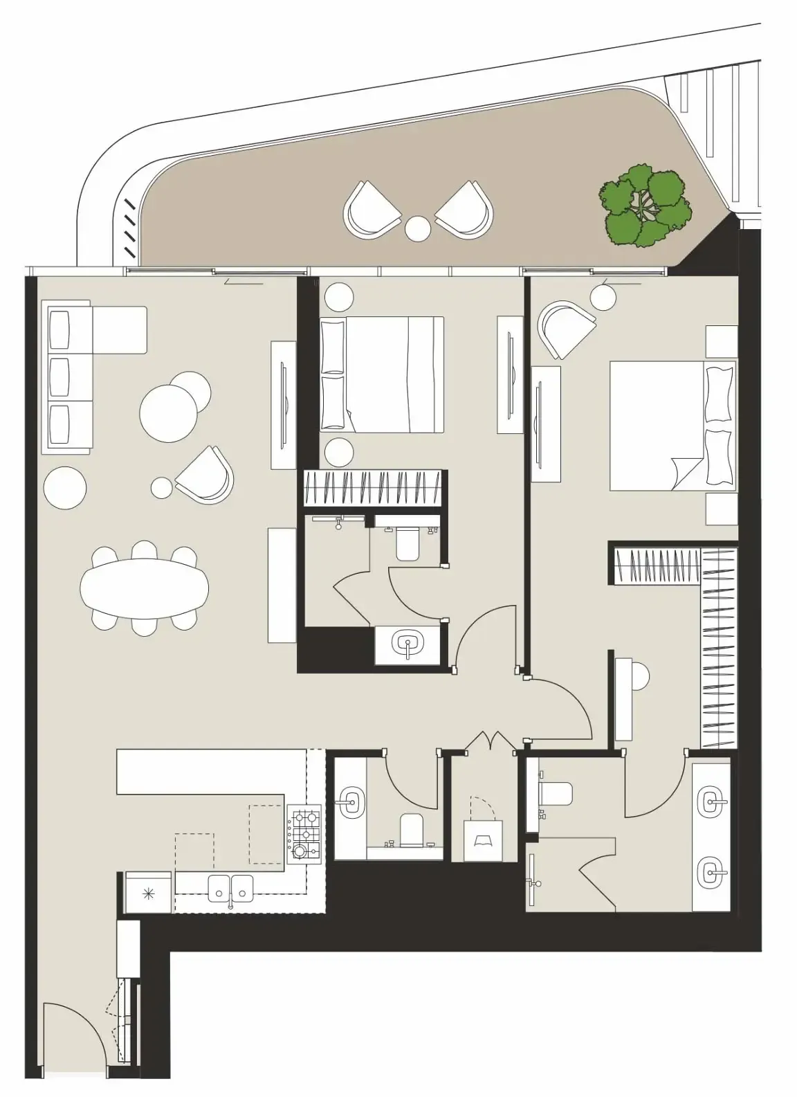 2 bedroom layout