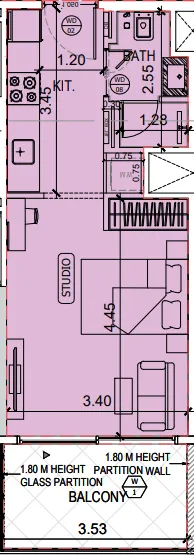 0 bedroom layout