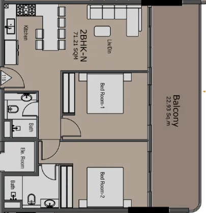 2 bedroom layout