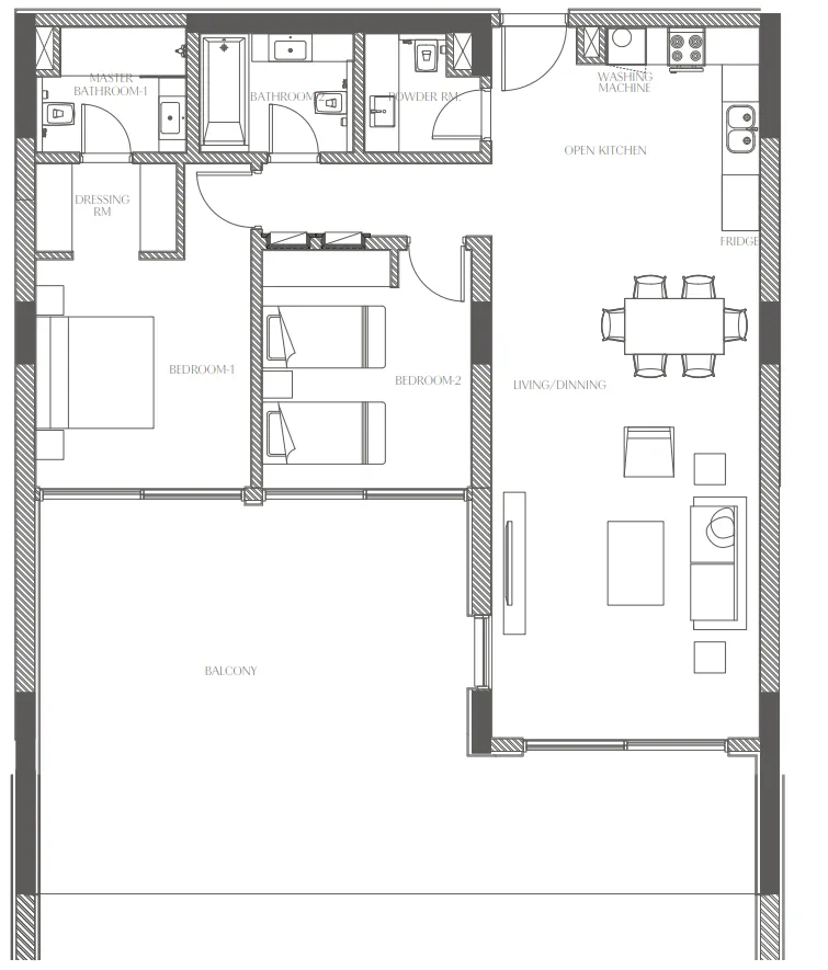 2 bedroom layout