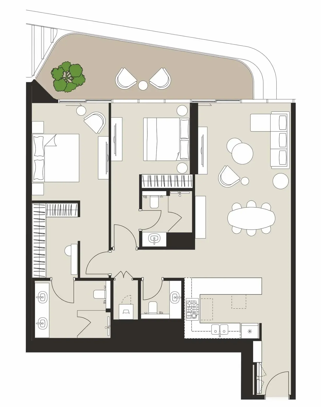 2 bedroom layout