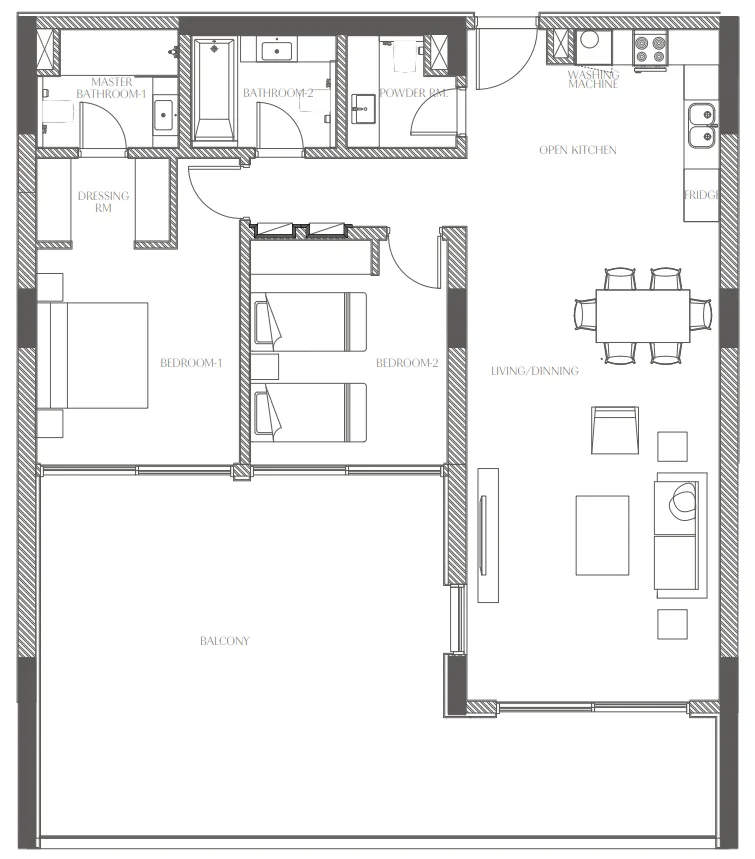 2 bedroom layout