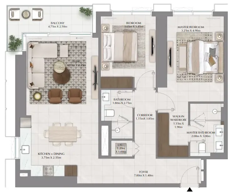 2 bedroom layout