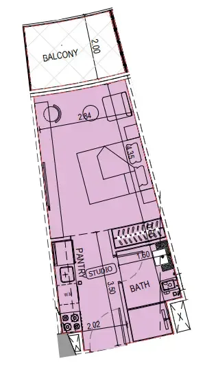 0 bedroom layout